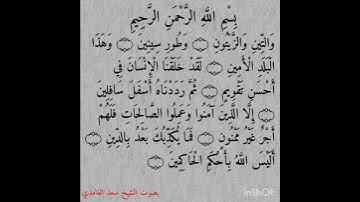 "سورة التين كاملة | تلاوة خاشعة بصوت الشيخ سعد الغامدي"#سورة_التين #القرآن_الكريم#Quran #SurahAtTin