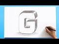 3d letter drawing  g
