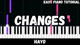 Hayd - Changes (Easy Piano Tutorial)