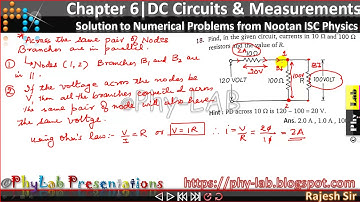 Q.18 Chapter 6: DC Circuits & Measurements | Solution to numerical problem from Nootan ISC Physics