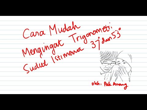 Cara Mudah Mengingat Trigonometri Sudut Istimewa 37 Dan 53 Youtube