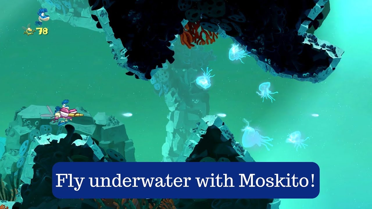 Rayman Origins 53 Scuba Shootout. Fly underwater with Moskito