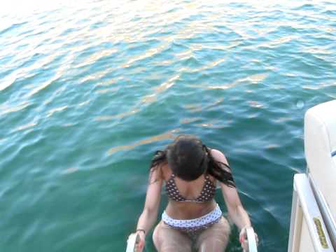 Girl Peeing On Boat