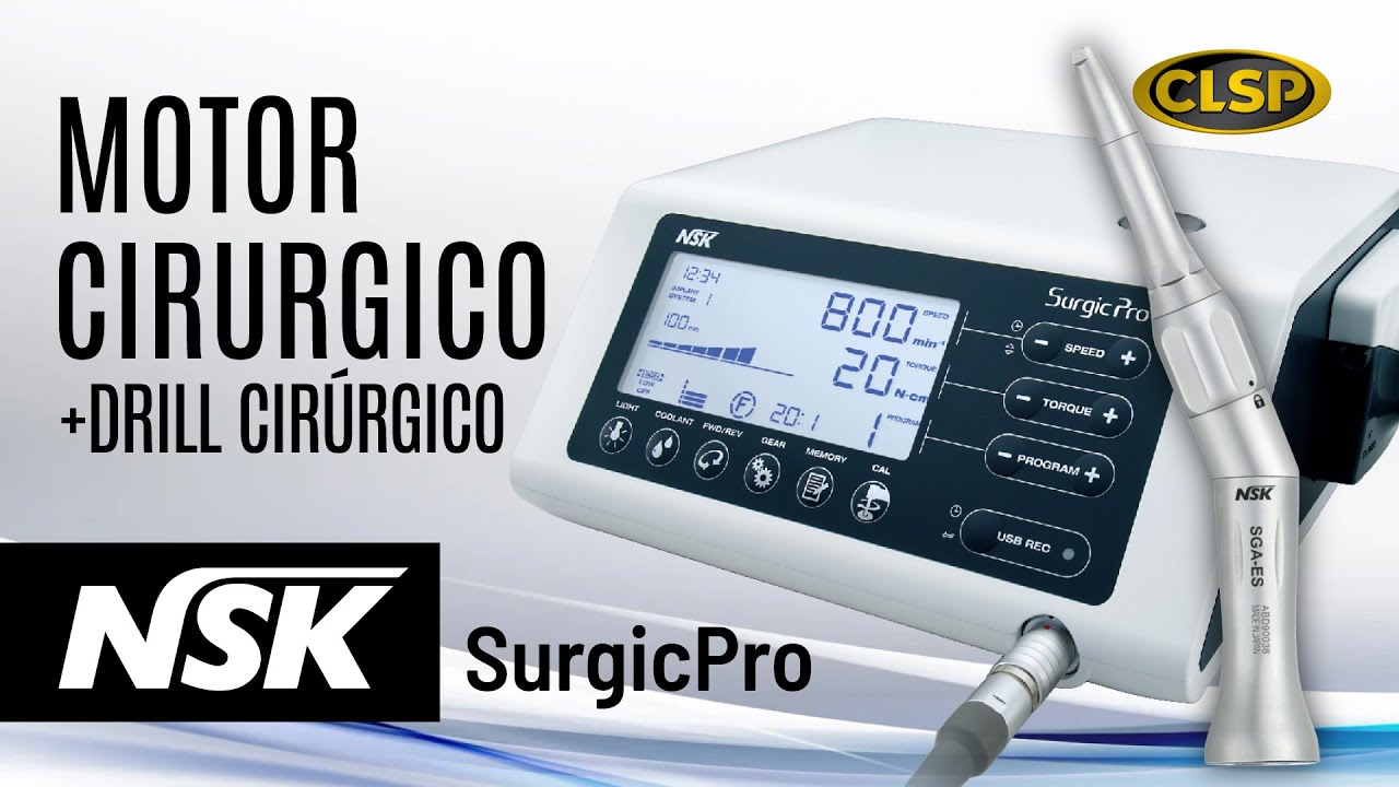 Motor Cirúrgico + Drill Cirúrgico -SURGIC PRO e SGA-ES2 - Vídeo Rápido