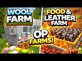 Minecraft OP Wool Farm + Food &amp; Leather Farm 😱 Unlimited Items!
