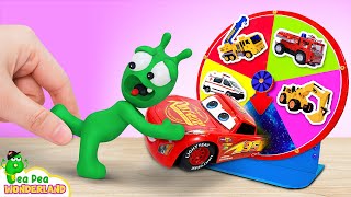 Spin and Win: PeaPea Plays The Toy Car Prize Wheel in Pea Pea Wonderland  Fun Cartoon For Children