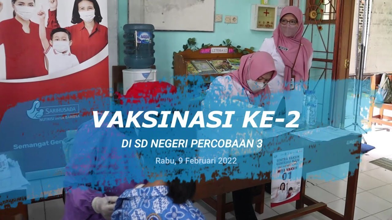 HORE!!! AKU SUDAH VAKSIN - VAKSINASI KE-2 DI SDN PERCOBAAN 3
