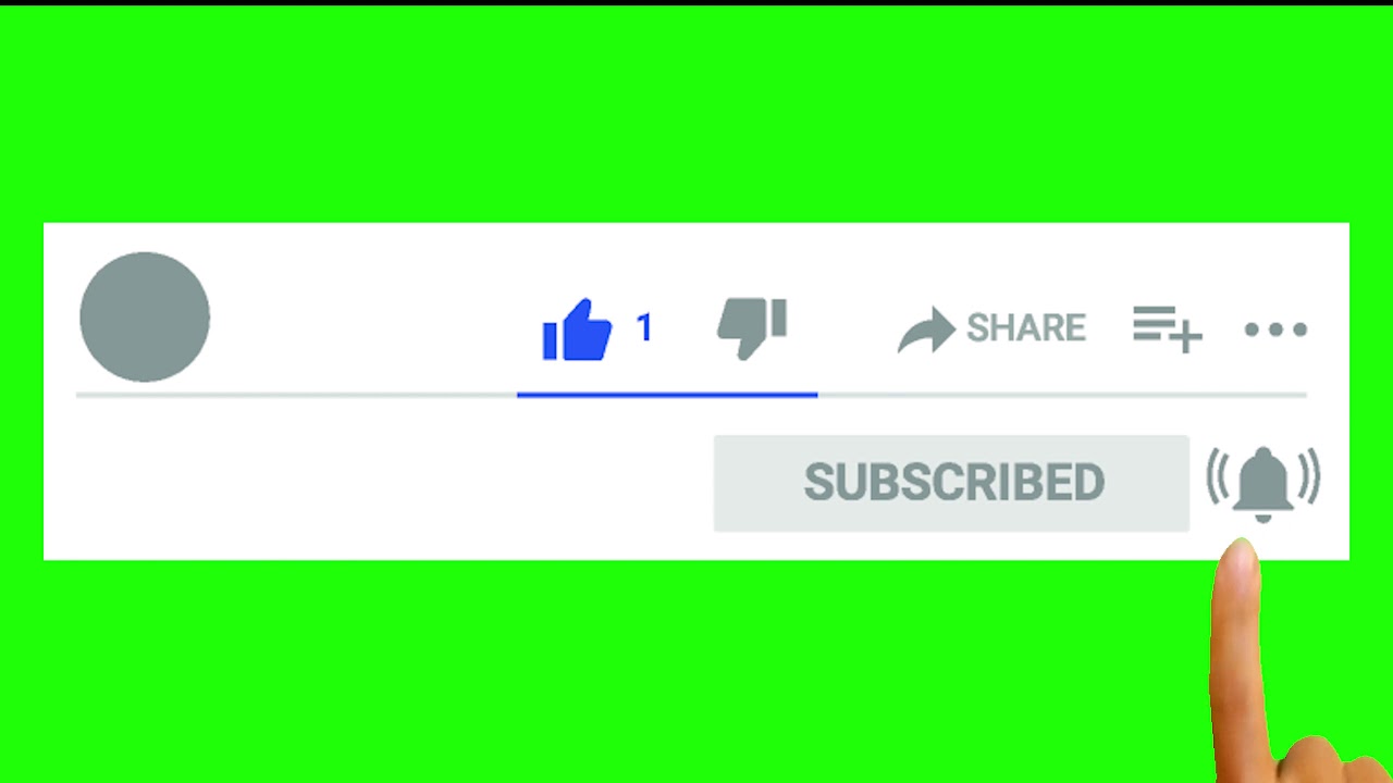 Subscribe Bell icon green screen by Channel Maker