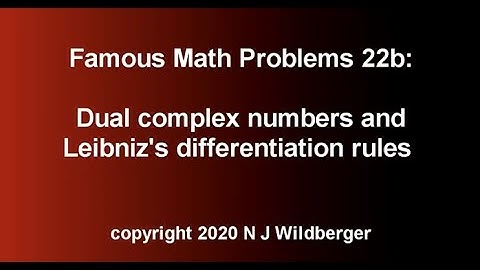 Dual complex numbers and Leibniz