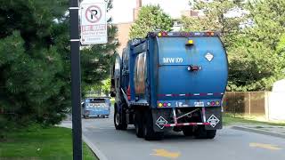 (Part 2) Region of Peel Front Loader Recycling Truck Emptying Recycling Bins