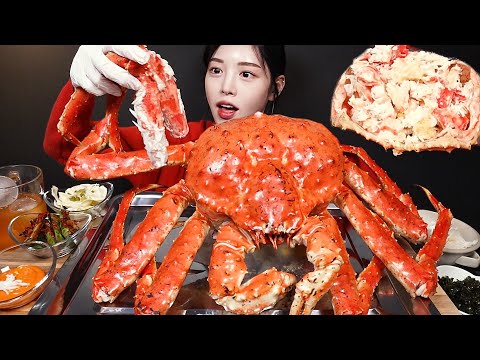 SUB)3.7kg 特大タラバガニのモッパン Asmr