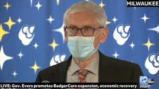LIVE: Gov. Tony Evers promotes BadgerCare expansion, $1B in economic recovery