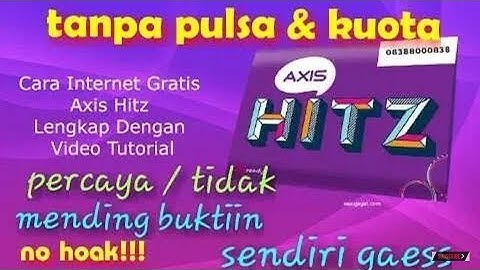 Internet gratis unlimitid axis