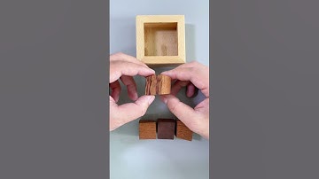 Can you put four pieces of wood into the box?#puzzles  #IQ #iqtest