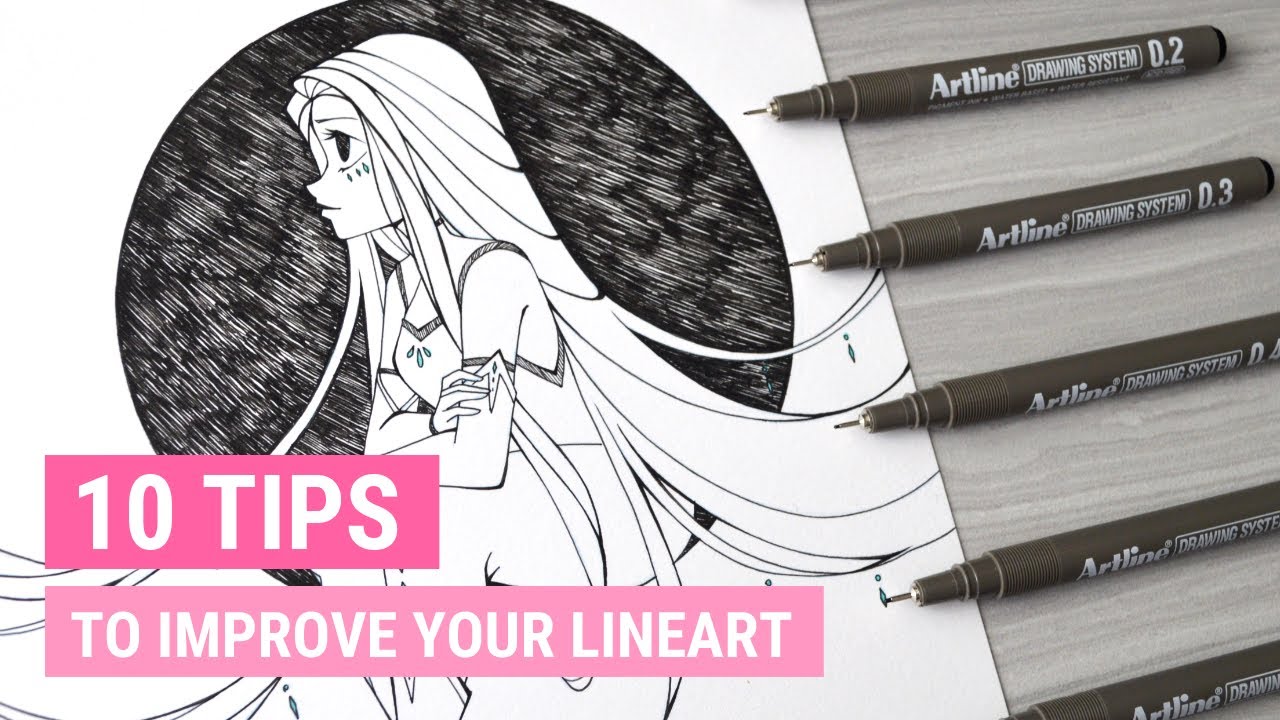10 Tips to IMPROVE YOUR LINEART with Ink