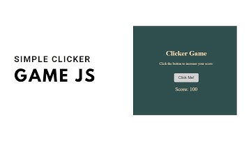 How to make a Simple Clicker Game with HTML, CSS and JavaScript