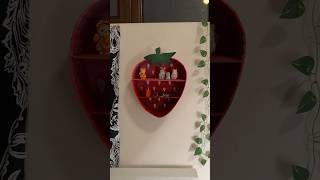 DIY strawberry shelf 🍓 room decor craft 🍰