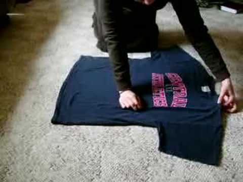 Japanese T-shirt folding in English