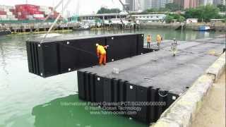 Containerized Pontoon System CPS and Rigid Pontoon Connector RPC