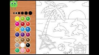 Comment dessiner une plage 🏖️⛱️  | Pour Enfant | Dessin pour les petits enfants