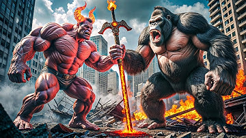 KING KONG vs RED HULK EPIC BATTLE! However, THOR