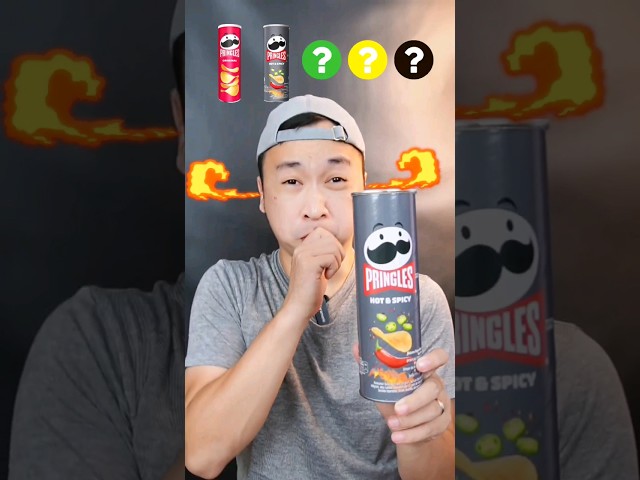 Makan Pringles Sesuai Warna🥔 #asmr #mukbang #makansesuaiemoji #makansesuaiwarna #pringles #keripik class=