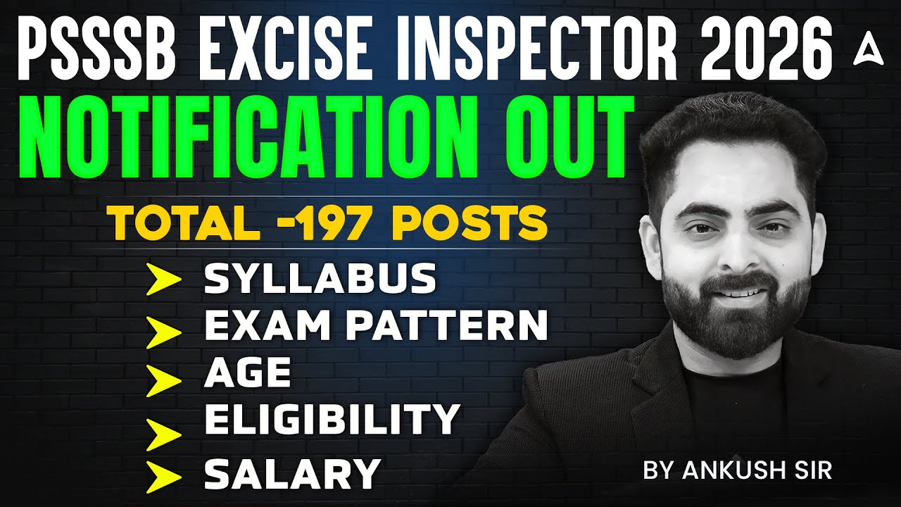 PSSSB Excise Inspector Notification Out | PSSSB Excise Inspector ...