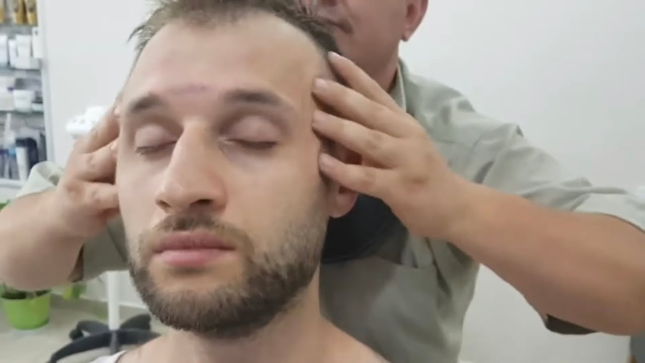 ASMR PROFESYONEL BARBER HEAD FACE Chest Back MASSAGE THERAPY ASMR