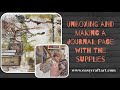 Unboxing video with an art journal tutorial - easycraftart