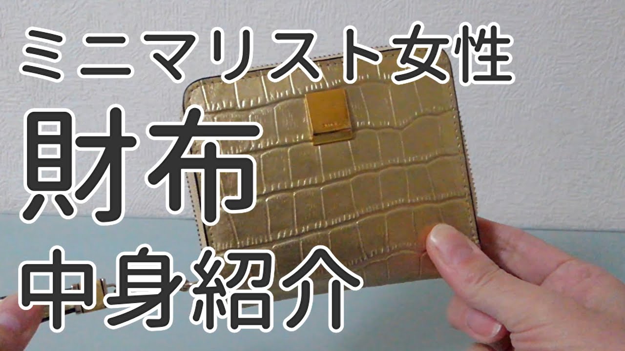 ミニマリスト 財布の紹介 中身チェック 女性のレディース用財布 Minimalist Wallet For Women Youtube