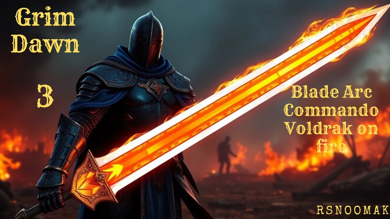 Blade Arc Commando set Voldrak on fire 3