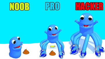 NOOB vs PRO vs HACKER! - Leggy Rush