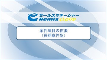 案件項目の拡張（長期案件型）Remix