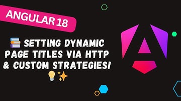 104.  Dynamic Page Titles with Template Strategies in Angular 18! routing