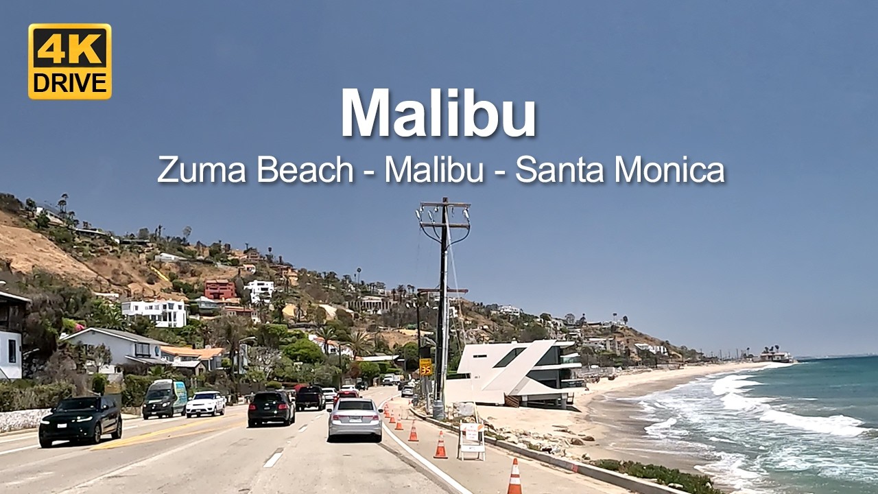 4K Drive | Zuma Beach to Santa Monica–A Coastal Drive Past Malibu’s Fire-Scarred Hills