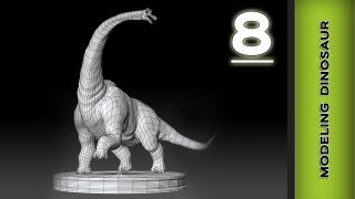Autodesk Maya 2013 Modeling Tutorial - Dinosaur (brachiosaurus) Modeling Part 8