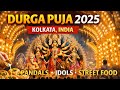 Durga Puja 2025 Kolkata | Pandals, Idols, Lights &amp; Food |  India Travel Vlog Part 2