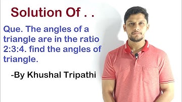 The angles of a triangle are in the ratio 2:3:4. find the angles of triangle.
