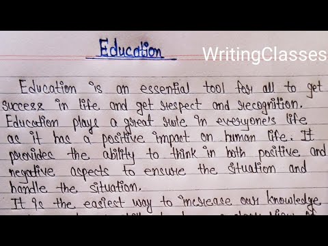 a short paragraph in education