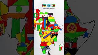 How To Draw Complete Flag Map of Africa (switched colours) #africa #flag #drawing #map 