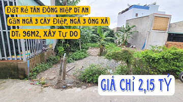 Bán đất Dĩ An (202) Đường thông gần Ngã ba Cây Điệp ĐT743B phường Tân Đông Hiệp