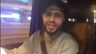 ردة فعل صلاح الاخفش لاول مرة يسمع صوتة في سيارة في دبي