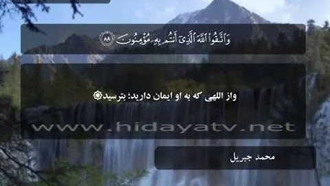 049 / جزء 7 / سوره مائده (82-96) / تلاوت قرآن با صدای محمد جبريل