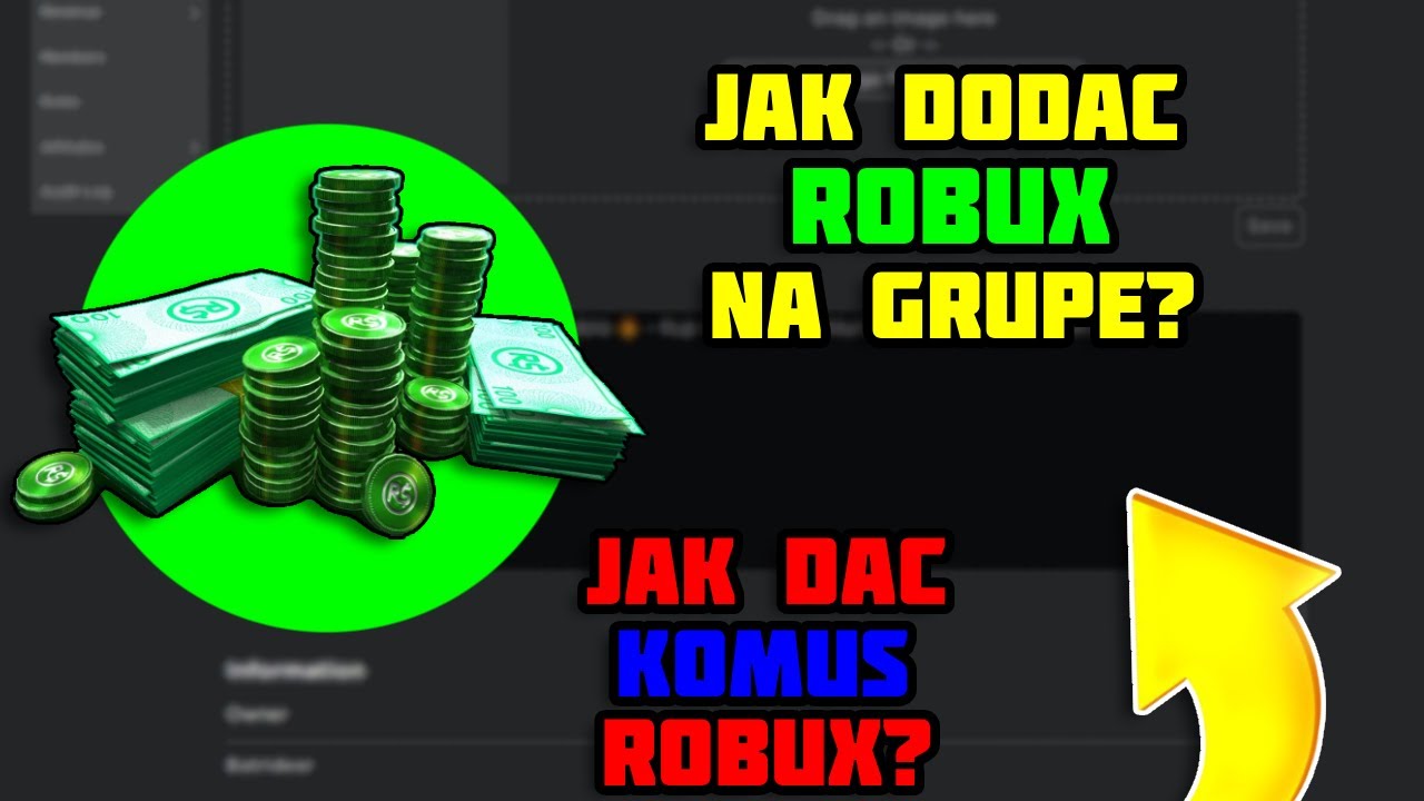 JAK DAWAC KOMUS ROBUX? | JAK DODAC ROBUX NA GRUPE? | Roblox | 2026 ...