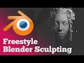 Freestyle Female Head Sculpting in Blender