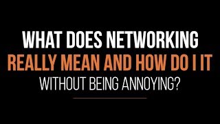 Career Services Q&A #3 - What does networking really mean and how do I do it