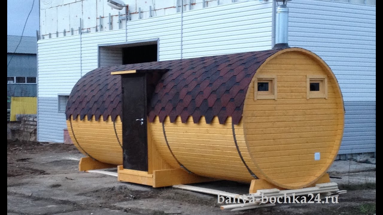 Установка бани-бочки в Вологодской области, Череповецкий район. - YouTube