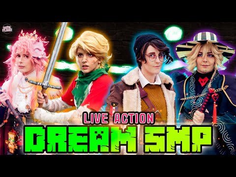 DREAM SMP LIVE ACTION - COSPLAY VIDEO - DREAM, TOMMYINNIT, TECHNOBLADE & MORE 💚 #dreamsmp