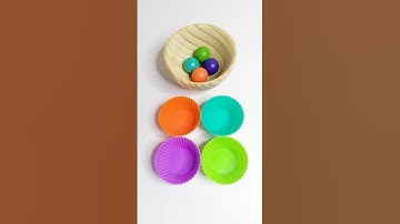 Colorful Wooden Balls Sorting Asmr #colorsorting #colouring #shorts #asmr