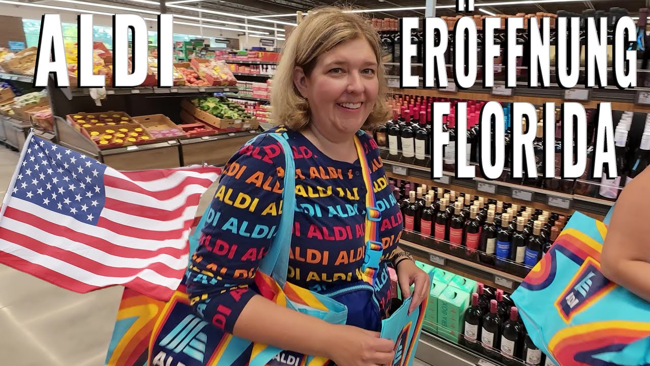 Amerikaner lieben Aldi! Besuch bei einer Aldi Neueröffnung in Florida,  USA  🇺🇸